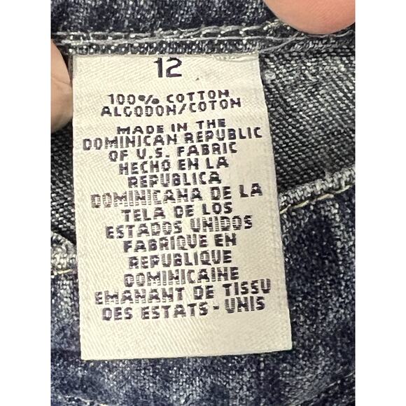 Liz Claiborne Woman’s Jeans Trouser Fit Size 12 Blue Denim 100% Cotton Wide Leg - Picture 6 of 9